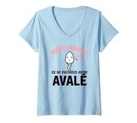 Femme Drôle Merci Maman Idée Cadeau Humour Osé Adulte Sarcastique T-Shirt avec Col en V