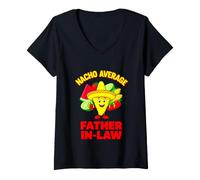 Femme Drôle Nacho Loi du Père Moyenne Disant Sarcastique T-Shirt avec Col en V