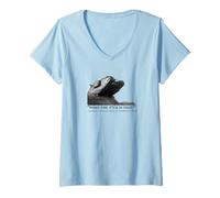 Femme Drôle Première Guerre Mondiale Meme - Landship - Histoire Militaire T-Shirt avec Col en V