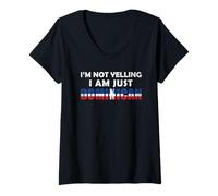 Femme Drôle République Dominicaine Latino Ne crie Pas Juste dominicain T-Shirt avec Col en V