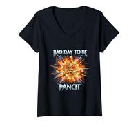 Femme Drôles de contrebande : Bad Day to Be Pancit T-Shirt avec Col en V