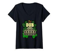 Femme Dub Reggae T-Shirt avec Col en V