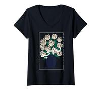 Femme Dubaï Emirats Arabes Unis Souvenir Vintage Golfe Arabique Voyage Art T-Shirt avec Col en V