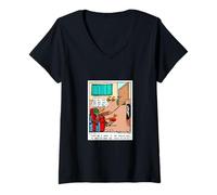 Femme Duck Channel Surf Bird Canapé de Chasse aux Pommes de Terre Cadeau T-Shirt avec Col en V