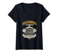 Femme Duesenberg Vintage Car Defunct Company Classic Auto Duesy T-Shirt avec Col en V