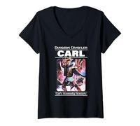 Femme Dungeon Crawler Carl Vintage Paperback Illustration Book T-Shirt avec Col en V