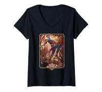 Femme Dungeons & Dragons 2024 Bard Key Art T-Shirt avec Col en V