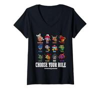 Femme Dungeons & Dragons Choose Your Role Dressed Up Dice T-Shirt avec Col en V