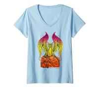 Femme Dungeons & Dragons Colorful Gradient Dragon Guards Treasure T-Shirt avec Col en V