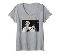 Femme Duran Duran Batteur John Taylor Rio par Virginia Turbett T-Shirt avec Col en V