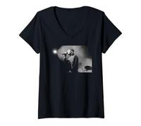 Femme Duran Duran Simon Le Bon Big Live Thing Tournée 1988 T-Shirt avec Col en V