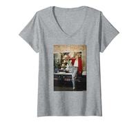 Femme Dwight Yoakam Auteur-compositeur This Time Michael Grecco T-Shirt avec Col en V