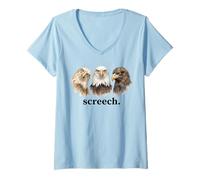 Femme Eagles Screech Funny Eagle Lover Funny Screech T-Shirt avec Col en V