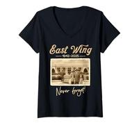Femme East Wing n'oublie jamais la Nostalgie américaine du Vintage T-Shirt avec Col en V