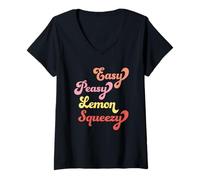 Femme Easy Peasy Presse-Citron T-Shirt avec Col en V