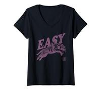 Femme Easy Tiger - Art Vintage Indien, Indien, bohème T-Shirt avec Col en V