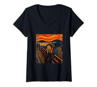 Femme ECCE homo Scream Cecilia Funny Cool Graphic Jesus T-Shirt avec Col en V