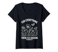 Femme Ecclésiaste 3:1 for Everything There is A Season Floral T-Shirt avec Col en V