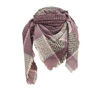 Femme Écharpe Grand Plaid en Laine Acrylique Foulard Long Chaude Vogue en Automne/Hiver Cape Souple Confortable (Violet)