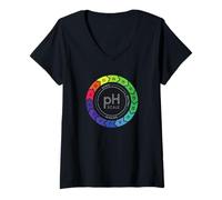 Femme Échelle de pH pour régime alcalin T-Shirt avec Col en V