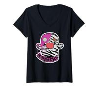 Femme Éclaboussure de Peinture Ruggler Mayhem Oogah Boogah Zebra T-Shirt avec Col en V
