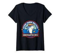 Femme École Maternelle des Requins du Futur biologiste Marin T-Shirt avec Col en V