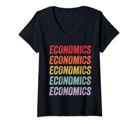 Femme Économie T-Shirt avec Col en V