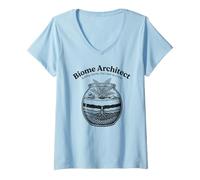 Femme Écosystème botaniste du Terrarium Biome Architect T-Shirt avec Col en V