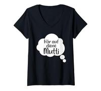 Femme Écoutez tes Mamans Les Plus Grandes Mamans T-Shirt avec Col en V