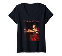 Femme Écriture Saint Jérôme - Caravage T-Shirt avec Col en V