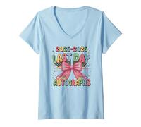 Femme Écrivez Un autographe pour la e l'année 2026 T-Shirt avec Col en V