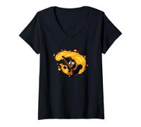 Femme écureuil Flamboyant T-Shirt avec Col en V