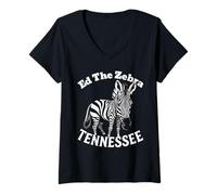 Femme Ed The Zebra Tennessee Runaway Murfreesboro T-Shirt avec Col en V