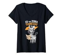 Femme Ed The Zebra Tennessee Runaway Murfreesboro T-Shirt avec Col en V