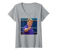 Femme Eddie Izzard Comédien Debout par Dick Barnatt T-Shirt avec Col en V