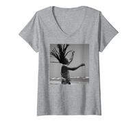 Femme Eddy Grant Electric Avenue Singer par Simon Fowler T-Shirt avec Col en V