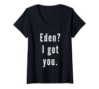 Femme Eden? Je t’ai eu. T-Shirt avec Col en V