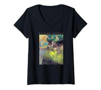 Femme Edgar Degas Yellow Dancers for Artists and Ballerines T-Shirt avec Col en V
