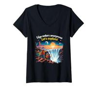 Femme Edge-Seekers Anonymous Let's Explore T-Shirt avec Col en V