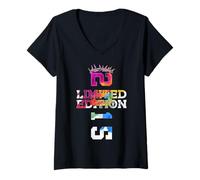 Femme Édition limitée 2015 Jésus 10e Anniversaire T-Shirt avec Col en V