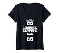Femme Édition limitée 2015 Jésus 10e Anniversaire T-Shirt avec Col en V