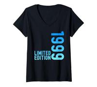 Femme Édition limitée millésime 1999 drôle 26e Anniversaire 26 Ans T-Shirt avec Col en V