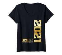 Femme Édition limitée - Vintage 2021 T-Shirt avec Col en V