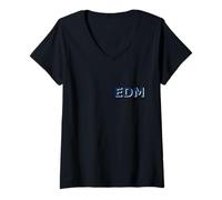 Femme EDM T-Shirt avec Col en V