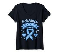 Femme Éduquer. Avocat. Guérir T-Shirt avec Col en V