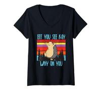 Femme Eff, tu Vois Kay, Pourquoi, Oh, tu ES Un hérisson T-Shirt avec Col en V