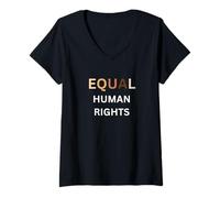 Femme Égalité des Droits de l'homme T-Shirt avec Col en V
