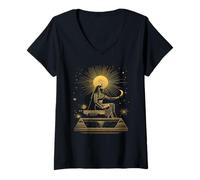 Femme Égypte Ancienne Dieu égyptien Toutankhamon Cléopâtre Pharaons T-Shirt avec Col en V