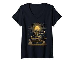 Femme Égypte Ancienne Dieu égyptien Toutankhamon Cléopâtre Pharaons T-Shirt avec Col en V