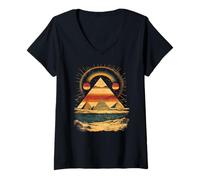 Femme Égypte Ancienne Égypte Dieu Égypte Mythologie Toutankhamon T-Shirt avec Col en V